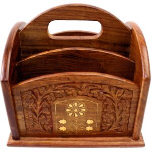 Urban Organisateur Télécommande Bois Sculpté Main Support 5 Compartiments - Publicité Urban Organisateur Télécommande Bois Sculpté Main Support 5 Compartiments - Publicité