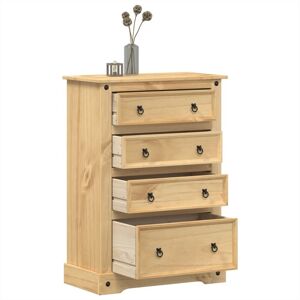 Commode Corona 80x43x114 Cm Bois Massif De Pin Commode À Tiroirs Vidaxl - Publicité Commode Corona 80x43x114 Cm Bois Massif De Pin Commode À Tiroirs Vidaxl - Publicité