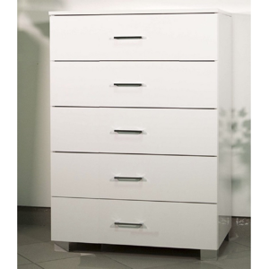 Liberoshopping Commode Polyvalente 81x103h Cm Avec 5 Tiroirs En Bois Blanc Brillant - Publicité Liberoshopping Commode Polyvalente 81x103h Cm Avec 5 Tiroirs En Bois Blanc Brillant - Publicité