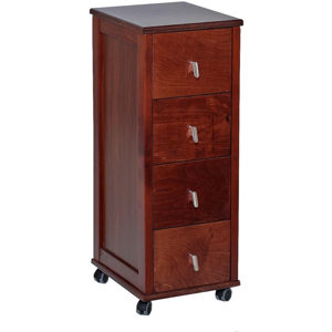 Liberoshopping Pokerino Commode À Chariot En Bois Avec 4 Tiroirs Noyer - Publicité Liberoshopping Pokerino Commode À Chariot En Bois Avec 4 Tiroirs Noyer - Publicité