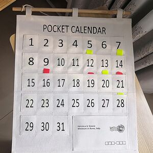 Sans Marque/générique Organisateur De Poche Calendrier En Tissu De Coton Et Lin Durable Pour Salle De - Publicité Sans Marque/générique Organisateur De Poche Calendrier En Tissu De Coton Et Lin Durable Pour Salle De - Publicité