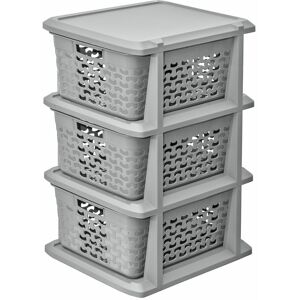 Branq Organisateur De Rangement À 3 Compartiments Avec Support Gris 29 X 25.5 X 44.5 - Publicité Branq Organisateur De Rangement À 3 Compartiments Avec Support Gris 29 X 25.5 X 44.5 - Publicité