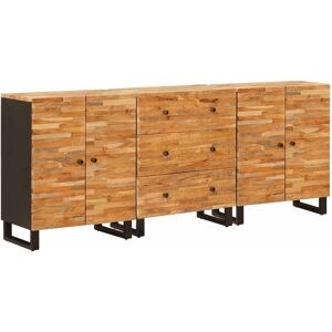 Buffet 3 Pcs Marron 60 X 33 X 75 Cm Bois De Mangue Massif Vidaxl - Publicité Buffet 3 Pcs Marron 60 X 33 X 75 Cm Bois De Mangue Massif Vidaxl - Publicité