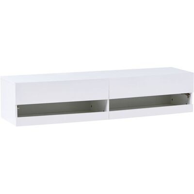 Beliani Meuble Tv Moderne En Mdf Gestion Des Câbles Led Avec Portes Blanc Edmonton - Publicité Beliani Meuble Tv Moderne En Mdf Gestion Des Câbles Led Avec Portes Blanc Edmonton - Publicité