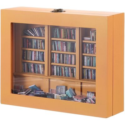 Uxcell Étagère À Livres Miniature En Bois Avec Mini Livres Jaune Pour Anxiety - Publicité Uxcell Étagère À Livres Miniature En Bois Avec Mini Livres Jaune Pour Anxiety - Publicité