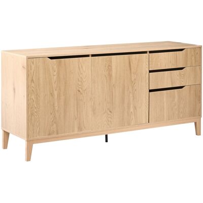 Beliani Buffet Moderne En Mdf Pieds En Bois Avec Tiroirs Et Étagères Meuble De Salon Mar - Publicité Beliani Buffet Moderne En Mdf Pieds En Bois Avec Tiroirs Et Étagères Meuble De Salon Mar - Publicité