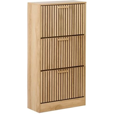 Beliani Meuble De Rangement Pour Chaussures 3 Compartiments Mdf Pieds En Pin Bois Clair - Publicité Beliani Meuble De Rangement Pour Chaussures 3 Compartiments Mdf Pieds En Pin Bois Clair - Publicité