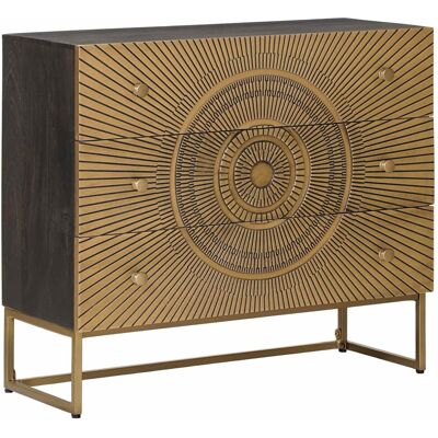 Armoire À Tiroirs Avec Tiroir Laiton 75 X 30 X 65 Cm Vidaxl - Publicité Armoire À Tiroirs Avec Tiroir Laiton 75 X 30 X 65 Cm Vidaxl - Publicité