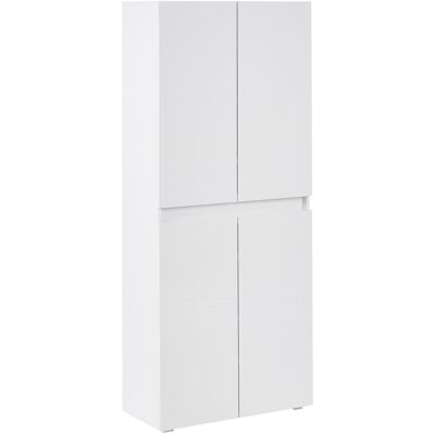 Beliani Meuble À Chaussures Avec 8 Étagères À Compartiments Rangement Pour L'Entrée Blan - Publicité Beliani Meuble À Chaussures Avec 8 Étagères À Compartiments Rangement Pour L'Entrée Blan - Publicité