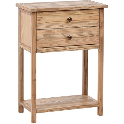 Beliani Console Rustique Avec 2 Tiroirs 74 Cm Table Campagne Bois Clair Salton - Publicité Beliani Console Rustique Avec 2 Tiroirs 74 Cm Table Campagne Bois Clair Salton - Publicité