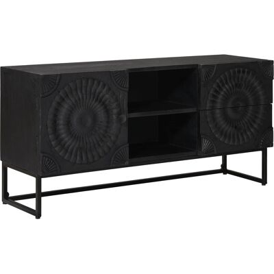 Meuble Tv Avec Tiroir Avec Étagère Noir 105 X 30 X 54 Cm Vidaxl - Publicité Meuble Tv Avec Tiroir Avec Étagère Noir 105 X 30 X 54 Cm Vidaxl - Publicité