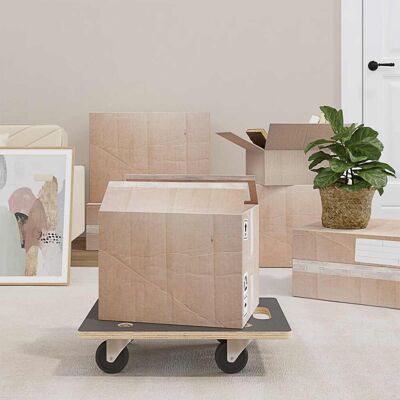 Chariot De Transport 6 Pcs Gris Contreplaqué Vidaxl - Publicité Chariot De Transport 6 Pcs Gris Contreplaqué Vidaxl - Publicité