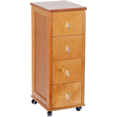 Liberoshopping Chariot en bois avec 4 tiroirs - Armoire de rangement - Publicité Liberoshopping Chariot en bois avec 4 tiroirs - Armoire de rangement - Publicité