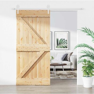 Porte Coulissante Naturel Et Blanc 95 X 210 Cm Vidaxl - Publicité Porte Coulissante Naturel Et Blanc 95 X 210 Cm Vidaxl - Publicité