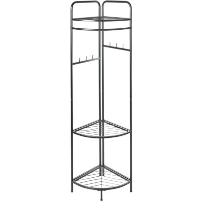 Beliani Portemanteau Moderne Glamour En Acier Avec Étagères 160 Cm Noir Lawton - Publicité Beliani Portemanteau Moderne Glamour En Acier Avec Étagères 160 Cm Noir Lawton - Publicité