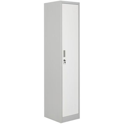Beliani Casier En Métal Armoire Vestiaire Gymnase Salle De Sport École Blanc Et Gris - Publicité Beliani Casier En Métal Armoire Vestiaire Gymnase Salle De Sport École Blanc Et Gris - Publicité