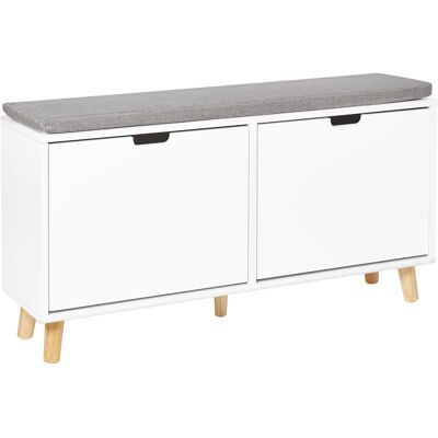 Beliani Meuble De Rangement Pour Chaussures Minimaliste Scandinave En Mdf 2 Compartiment - Publicité Beliani Meuble De Rangement Pour Chaussures Minimaliste Scandinave En Mdf 2 Compartiment - Publicité