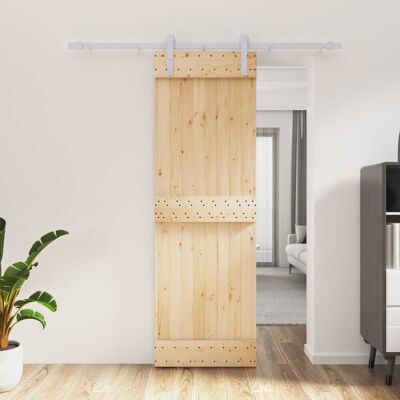 Porte Coulissante Naturel Et Blanc 70 X 210 Cm Vidaxl - Publicité Porte Coulissante Naturel Et Blanc 70 X 210 Cm Vidaxl - Publicité