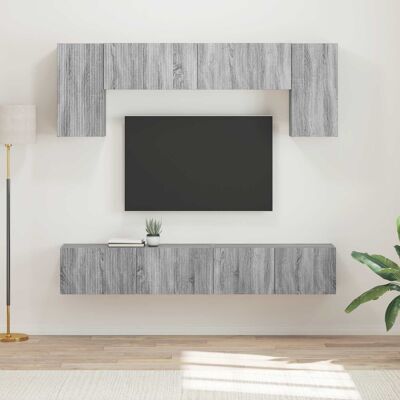 Ensemble Meuble Tv 4 Pcs Gris Sonoma Bois D'Ingénierie Vidaxl - Publicité Ensemble Meuble Tv 4 Pcs Gris Sonoma Bois D'Ingénierie Vidaxl - Publicité