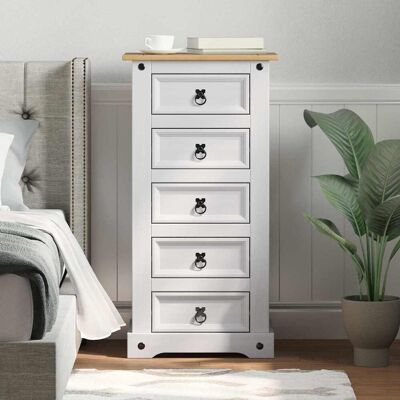 Table De Chevet Corona Blanc 53 X 39 X 103 Cm Pin Massif Vidaxl - Publicité Table De Chevet Corona Blanc 53 X 39 X 103 Cm Pin Massif Vidaxl - Publicité