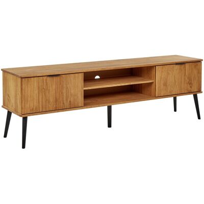 Beliani Meuble Tv En Bois De Pin Rangement Avec Etagères Bois Clair Timmins - Publicité Beliani Meuble Tv En Bois De Pin Rangement Avec Etagères Bois Clair Timmins - Publicité