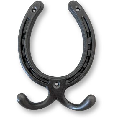 Thorness Handcrafted Cast Iron Antique Style Horseshoe Double Robe Hook - Publicité Thorness Handcrafted Cast Iron Antique Style Horseshoe Double Robe Hook - Publicité