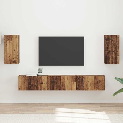 Ensemble Meuble Tv 5 Pcs Bois Ancien Bois D'Ingénierie Vidaxl - Publicité Ensemble Meuble Tv 5 Pcs Bois Ancien Bois D'Ingénierie Vidaxl - Publicité