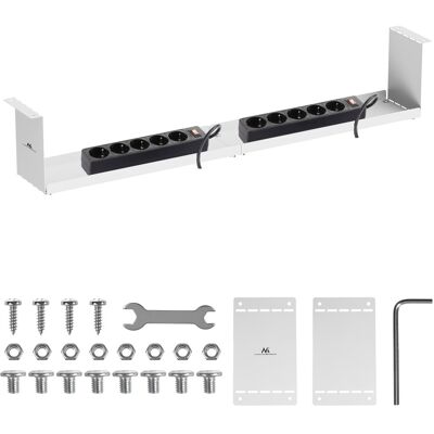Maclean Mc-107 W Range-Câbles Sous Le Bureau, Blanc, 5 Kg Max, 854 Mm - Publicité Maclean Mc-107 W Range-Câbles Sous Le Bureau, Blanc, 5 Kg Max, 854 Mm - Publicité