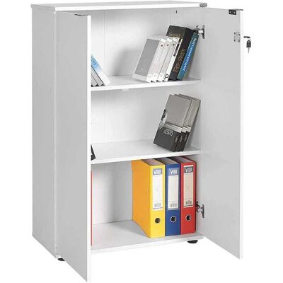 Non Applicabile Etagère Mobile 3 Étagères Porte Documents Bureau À Domicile Avec Clé Et 2 Portes - Publicité Non Applicabile Etagère Mobile 3 Étagères Porte Documents Bureau À Domicile Avec Clé Et 2 Portes - Publicité