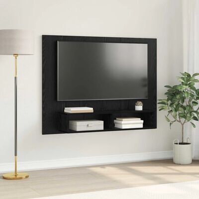 Ensemble Meuble Tv Montage Mural Chêne Noir 120 X 23,5 X 90 Cm Vidaxl - Publicité Ensemble Meuble Tv Montage Mural Chêne Noir 120 X 23,5 X 90 Cm Vidaxl - Publicité