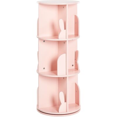 Beliani Bibliothèque Rotative À 3 Niveaux En Mdf En Forme De Lapin Chambre Enfant Rose P - Publicité Beliani Bibliothèque Rotative À 3 Niveaux En Mdf En Forme De Lapin Chambre Enfant Rose P - Publicité