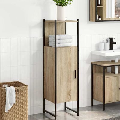 Cabinet De Salle De Bain Avec Étagère Beige 33 X 33 X 120,5 Cm Vidaxl - Publicité Cabinet De Salle De Bain Avec Étagère Beige 33 X 33 X 120,5 Cm Vidaxl - Publicité