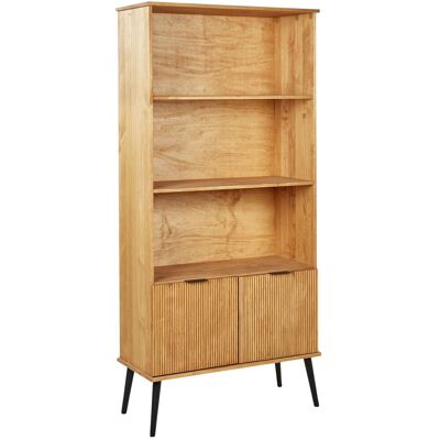 Beliani Bibliothèque Rustique En Bois De Pin Etagère Meuble De Rangement 2 Portes Bois C - Publicité Beliani Bibliothèque Rustique En Bois De Pin Etagère Meuble De Rangement 2 Portes Bois C - Publicité