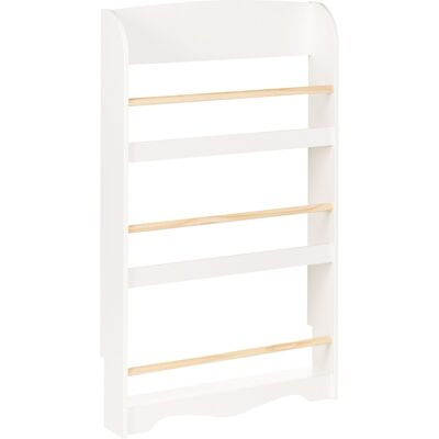 Beliani Bibliothèque Murale En Bois De Pin Mdf Suspendue 3 Etages Chambre Enfant Blanche - Publicité Beliani Bibliothèque Murale En Bois De Pin Mdf Suspendue 3 Etages Chambre Enfant Blanche - Publicité