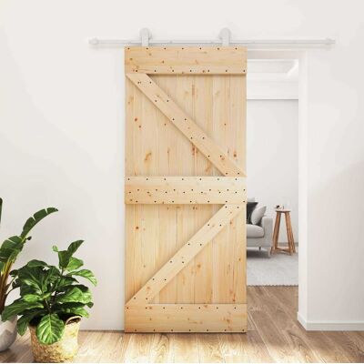 Porte Coulissante Naturel Et Blanc 90 X 210 Cm Vidaxl - Publicité Porte Coulissante Naturel Et Blanc 90 X 210 Cm Vidaxl - Publicité