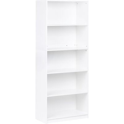 Beliani Bibliothèque À 5 Étagères Minimaliste En Aggloméré Finition Mate Blanche Zehna - Publicité Beliani Bibliothèque À 5 Étagères Minimaliste En Aggloméré Finition Mate Blanche Zehna - Publicité