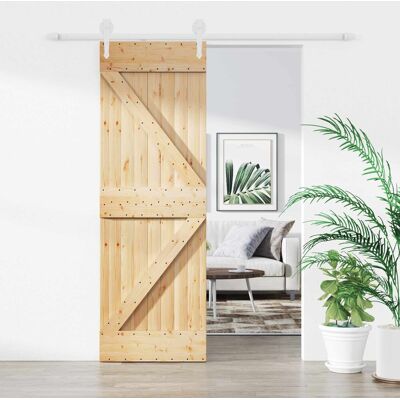 Porte Coulissante Naturel Et Blanc 70 X 210 Cm Vidaxl - Publicité Porte Coulissante Naturel Et Blanc 70 X 210 Cm Vidaxl - Publicité
