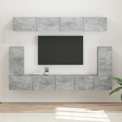 Ensemble Meuble Tv 5 Pcs Gris Béton Bois D'Ingénierie Vidaxl - Publicité Ensemble Meuble Tv 5 Pcs Gris Béton Bois D'Ingénierie Vidaxl - Publicité