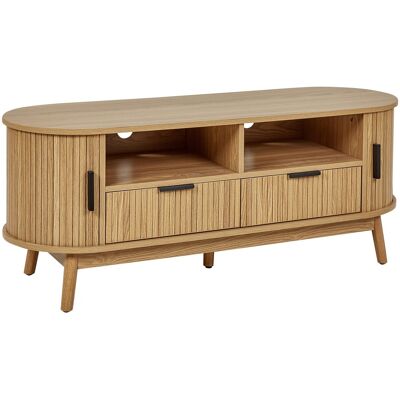 Beliani Meuble Tv Avec 2 Portes Coulissantes 2 Tiroirs 2 Étagères Mdf Pieds En Bois Mass - Publicité Beliani Meuble Tv Avec 2 Portes Coulissantes 2 Tiroirs 2 Étagères Mdf Pieds En Bois Mass - Publicité