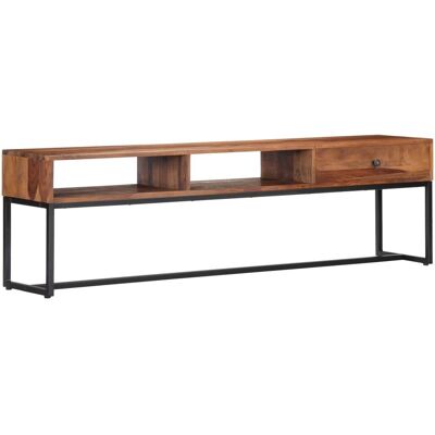 Bois De Sesham Massif Meuble Tv Armoire Bas Multimédia Stéréo Salon Vidaxl - Publicité Bois De Sesham Massif Meuble Tv Armoire Bas Multimédia Stéréo Salon Vidaxl - Publicité