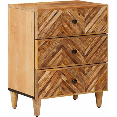 Table De Chevet Marron 50 X 33 X 60 Cm Bois De Mangue Massif Vidaxl - Publicité Table De Chevet Marron 50 X 33 X 60 Cm Bois De Mangue Massif Vidaxl - Publicité