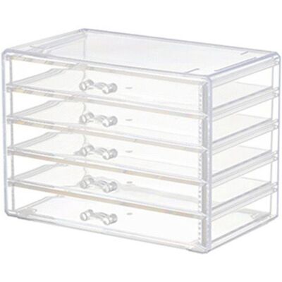 Organisateur De Bureau Transparent À 5 Tiroirs, Porte-Crayons, Grand Présen2668 - Publicité Organisateur De Bureau Transparent À 5 Tiroirs, Porte-Crayons, Grand Présen2668 - Publicité