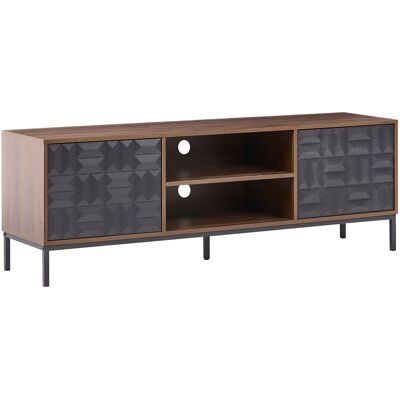Beliani Meuble Tv En Mdf Pieds En Métal Avec 2 Portes Et Étagères Motif Géométrique Meub - Publicité Beliani Meuble Tv En Mdf Pieds En Métal Avec 2 Portes Et Étagères Motif Géométrique Meub - Publicité