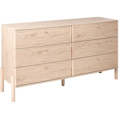 Beliani Commode Scandinave Moderne En Aggloméré À 6 Tiroirs Pieds En Bois Massif Marron - Publicité Beliani Commode Scandinave Moderne En Aggloméré À 6 Tiroirs Pieds En Bois Massif Marron - Publicité