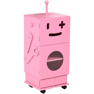 Beliani Armoire De Rangement Moderne En Mdf Avec Roulettes 3 Étagères 1 Tiroir Et Vitrin - Publicité Beliani Armoire De Rangement Moderne En Mdf Avec Roulettes 3 Étagères 1 Tiroir Et Vitrin - Publicité
