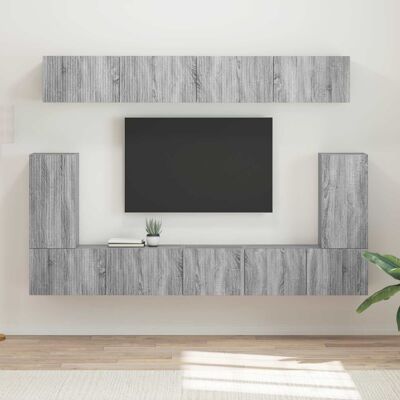Ensemble Meuble Tv 5 Pcs Gris Sonoma Bois D'Ingénierie Vidaxl - Publicité Ensemble Meuble Tv 5 Pcs Gris Sonoma Bois D'Ingénierie Vidaxl - Publicité