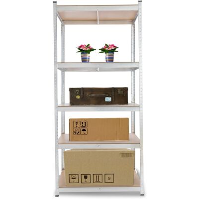 Arebos Étagère Métallique 200x90x45 Cm 1000 Kg Heavy Duty 5 Plateaux Sans Vis - Publicité Arebos Étagère Métallique 200x90x45 Cm 1000 Kg Heavy Duty 5 Plateaux Sans Vis - Publicité