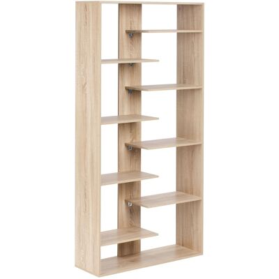 Beliani Bibliothèque À 8 Niveaux Étagères Ouvertes Panneau De Particules Marron Clair - Publicité Beliani Bibliothèque À 8 Niveaux Étagères Ouvertes Panneau De Particules Marron Clair - Publicité