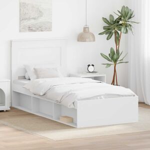 Cadre De Lit Avec Tête De Lit Blanc 75 X 190 Cm Pin Massif Vidaxl - Publicité Cadre De Lit Avec Tête De Lit Blanc 75 X 190 Cm Pin Massif Vidaxl - Publicité