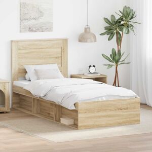 Cadre De Lit Avec Tiroir Chêne Sonoma 75 X 190 Cm Pin Massif Vidaxl - Publicité Cadre De Lit Avec Tiroir Chêne Sonoma 75 X 190 Cm Pin Massif Vidaxl - Publicité